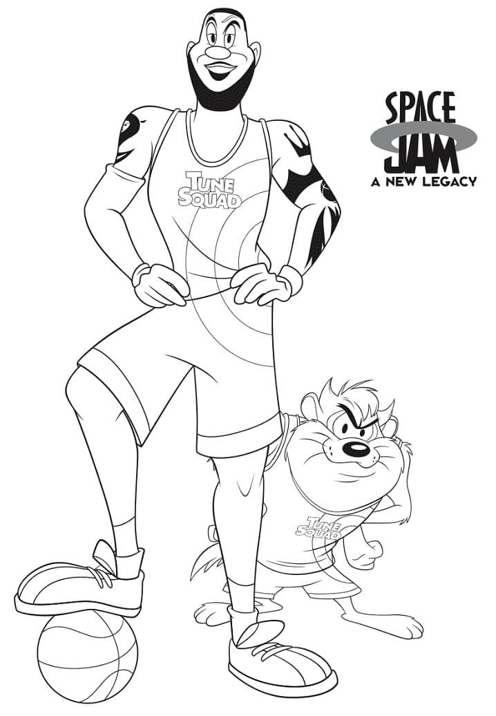 Çocuklar İçin Space Jam Boyama Sayfaları 