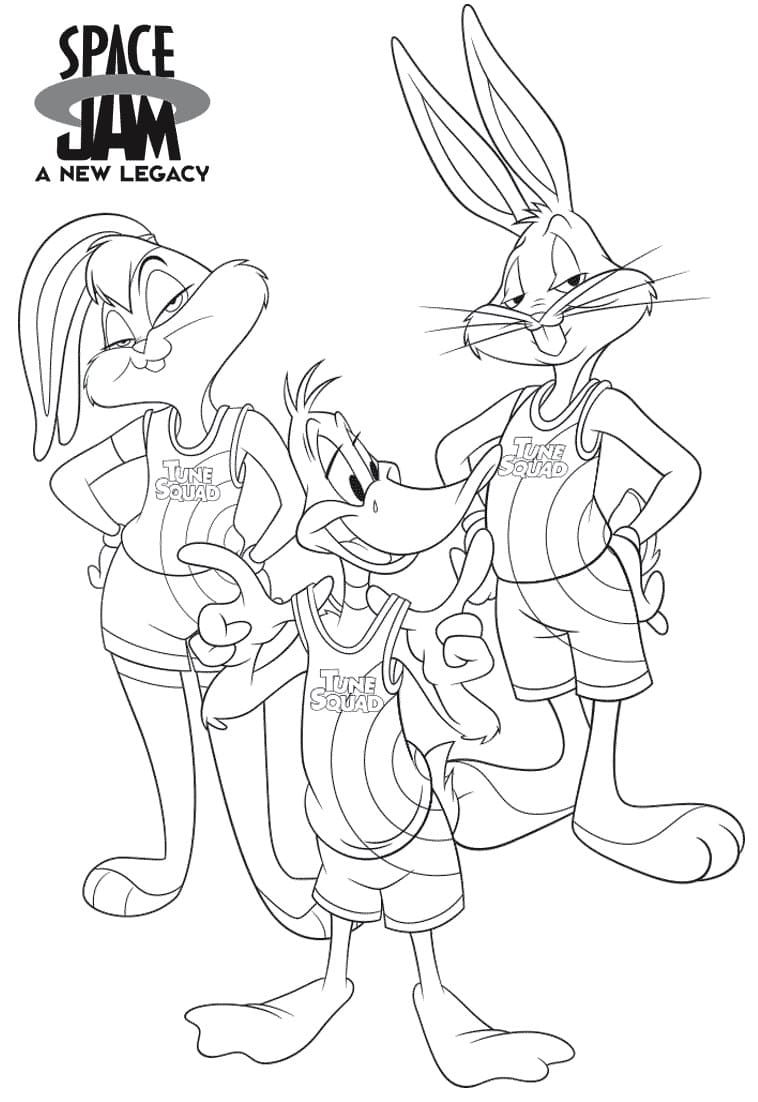 Çocuklar İçin Space Jam Boyama Sayfaları 