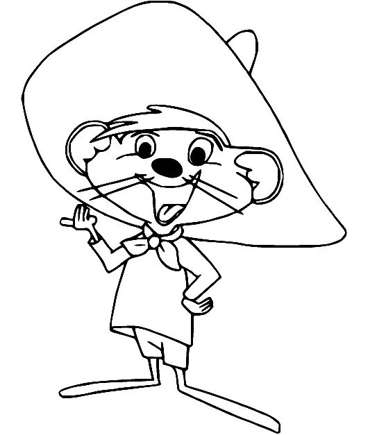 Çocuklar İçin Speedy Gonzales Boyama Sayfaları 