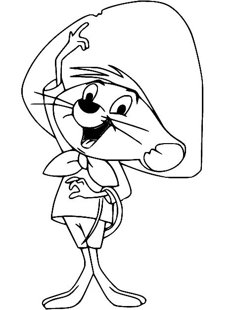 Çocuklar İçin Speedy Gonzales Boyama Sayfaları 