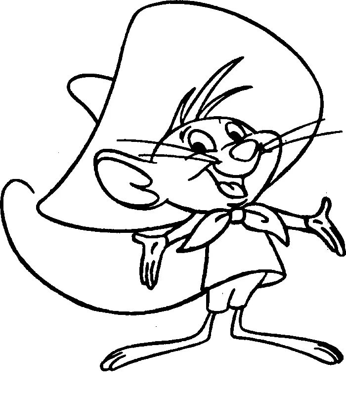Çocuklar İçin Speedy Gonzales Boyama Sayfaları 