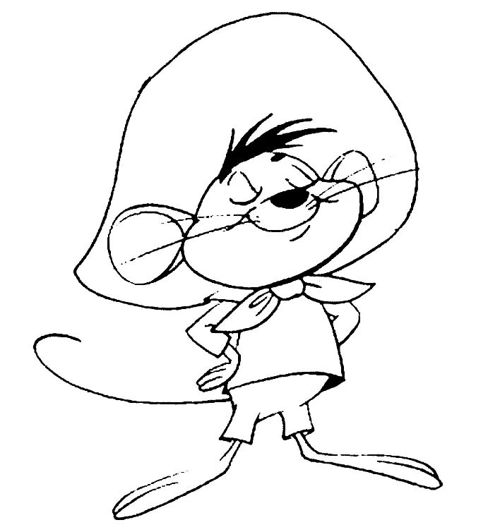 Çocuklar İçin Speedy Gonzales Boyama Sayfaları 