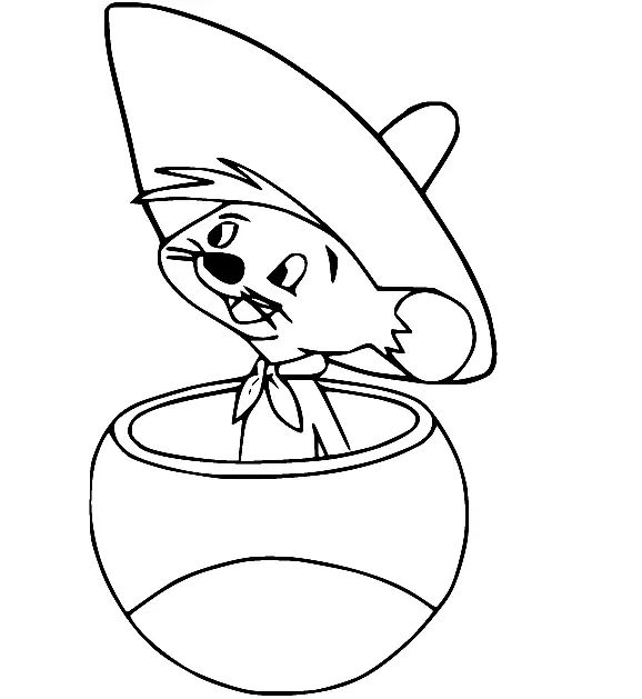 Çocuklar İçin Speedy Gonzales Boyama Sayfaları 