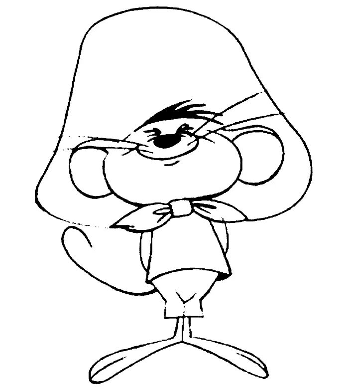 Çocuklar İçin Speedy Gonzales Boyama Sayfaları 
