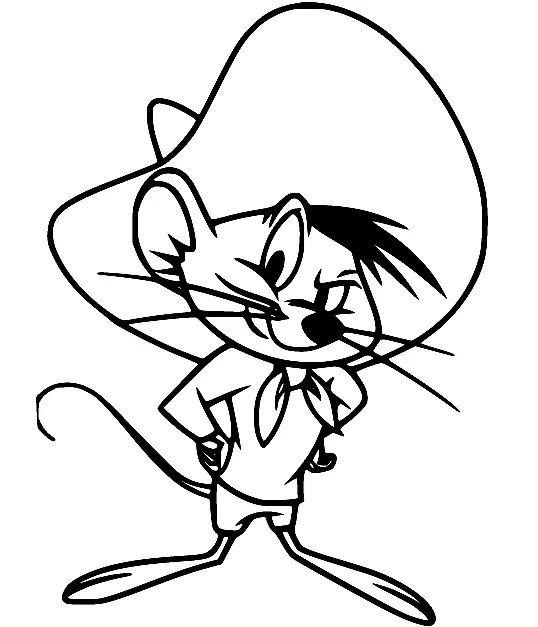 Çocuklar İçin Speedy Gonzales Boyama Sayfaları 