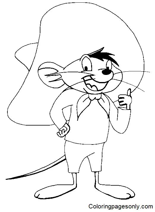 Çocuklar İçin Speedy Gonzales Boyama Sayfaları 