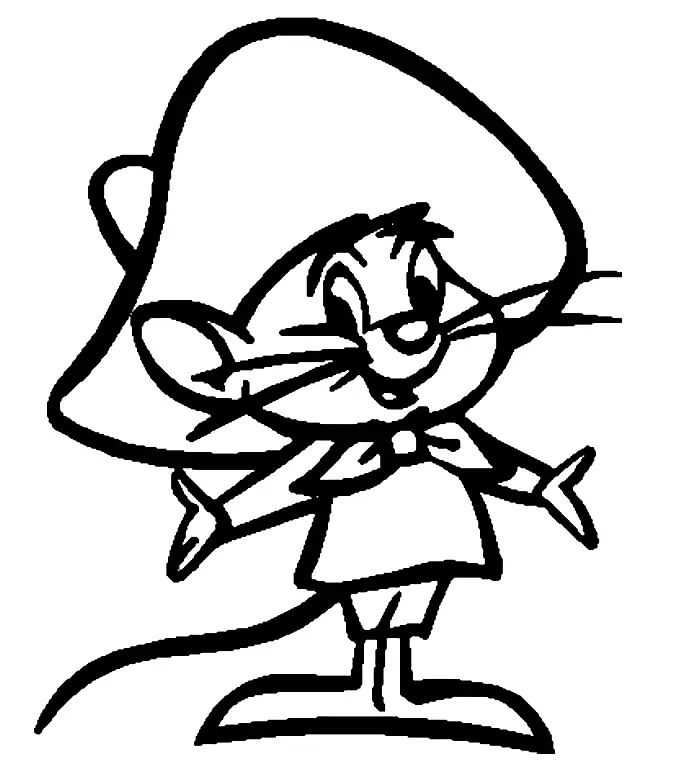 Çocuklar İçin Speedy Gonzales Boyama Sayfaları 