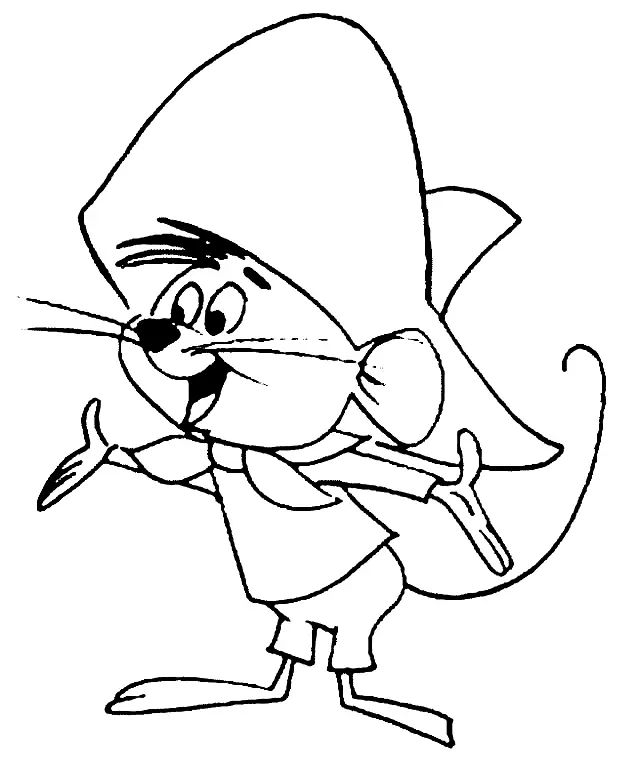 Çocuklar İçin Speedy Gonzales Boyama Sayfaları 