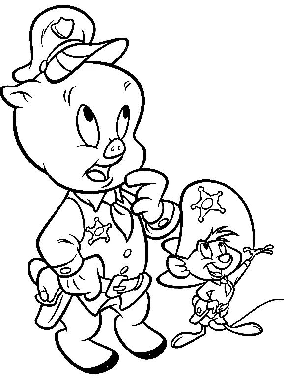 Çocuklar İçin Speedy Gonzales Boyama Sayfaları 