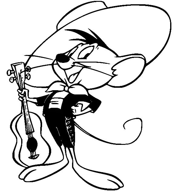 Çocuklar İçin Speedy Gonzales Boyama Sayfaları 