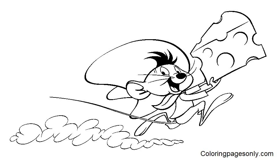 Çocuklar İçin Speedy Gonzales Boyama Sayfaları 