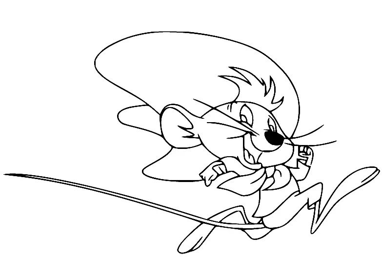 Çocuklar İçin Speedy Gonzales Boyama Sayfaları 