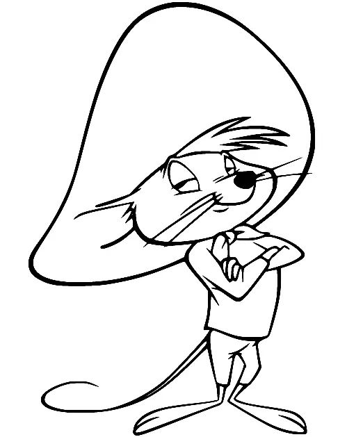 Çocuklar İçin Speedy Gonzales Boyama Sayfaları 