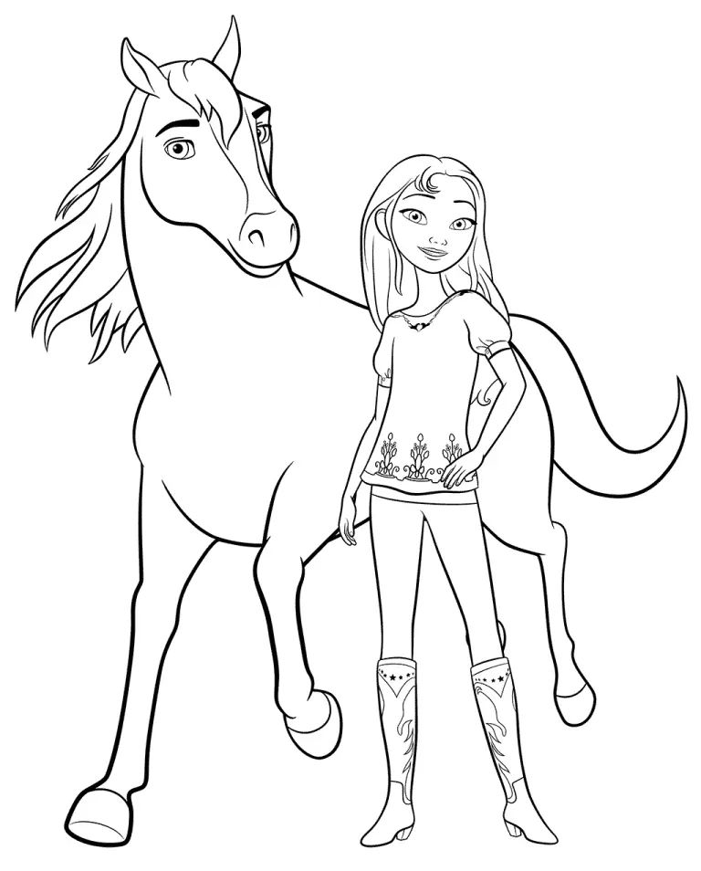 Çocuklar İçin Spirit Riding Boyama Sayfaları 