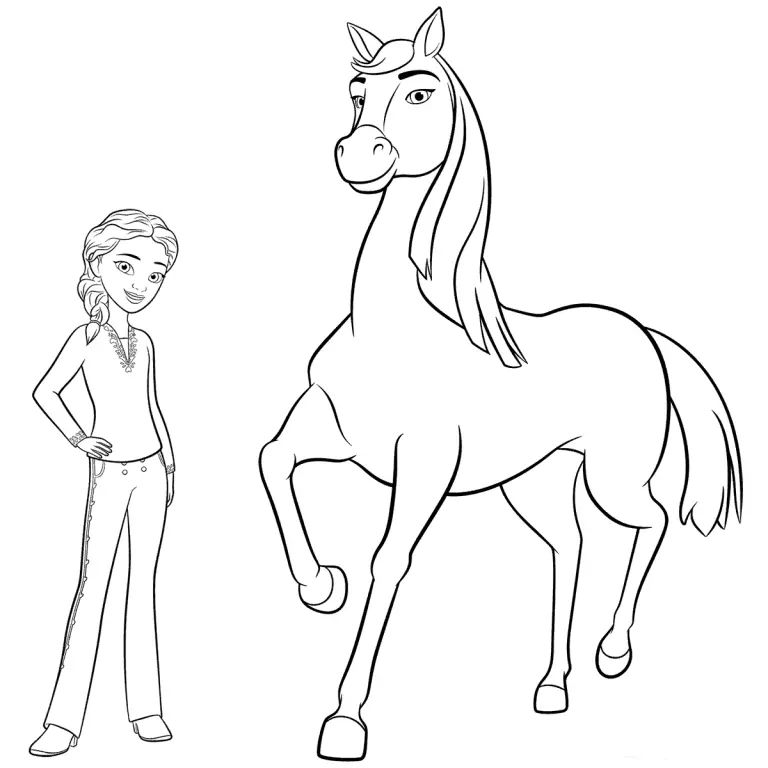 Çocuklar İçin Spirit Riding Boyama Sayfaları 