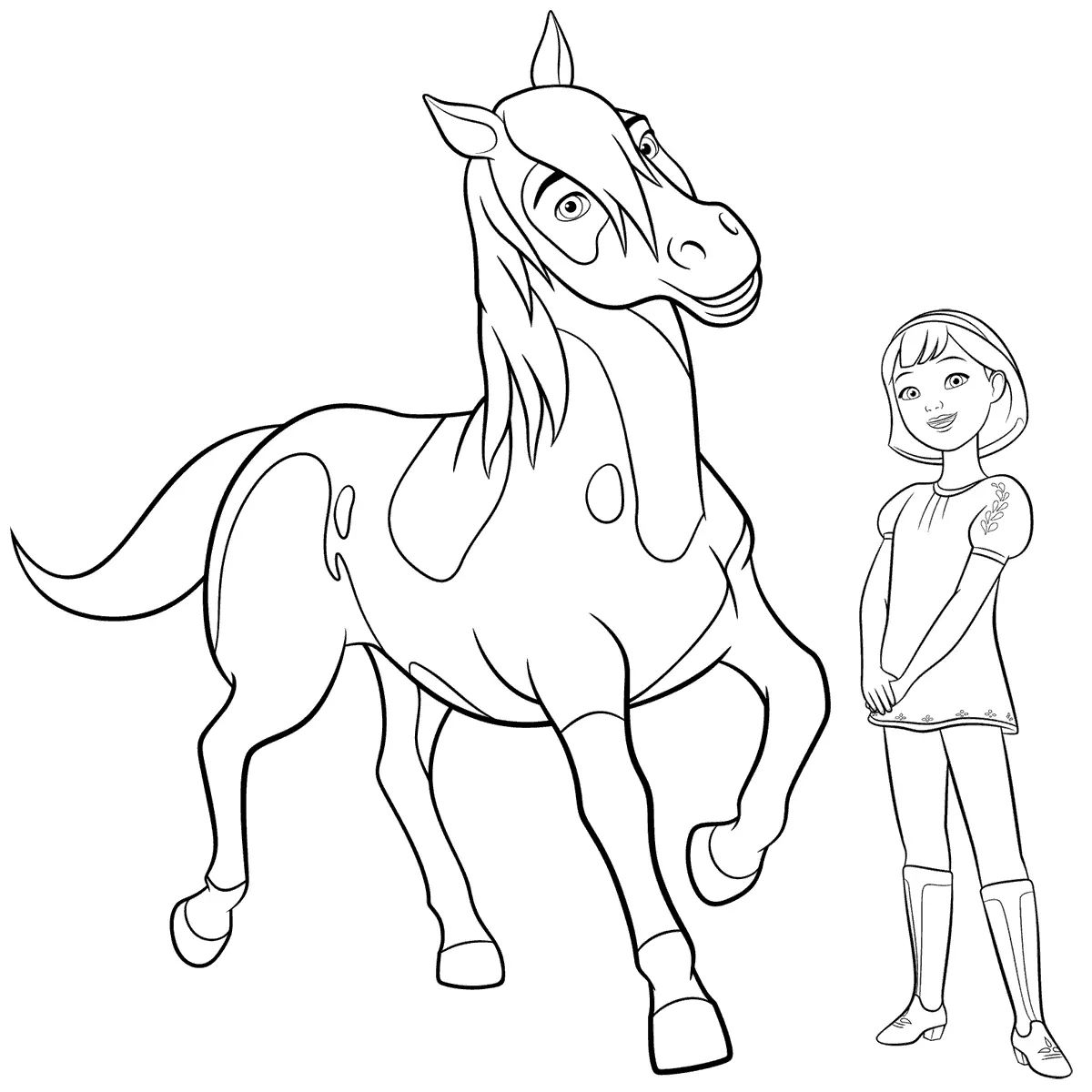 Çocuklar İçin Spirit Riding Boyama Sayfaları 