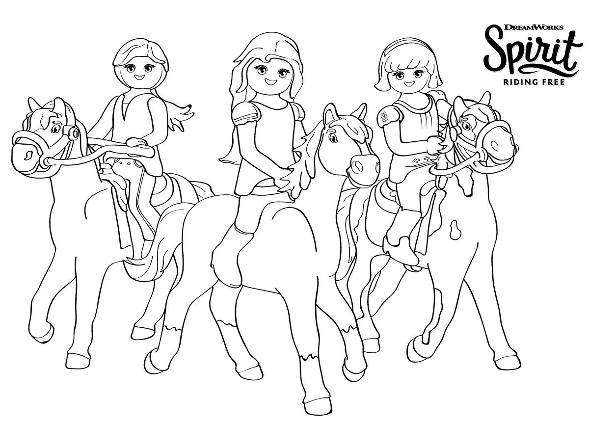 Çocuklar İçin Spirit Riding Boyama Sayfaları 