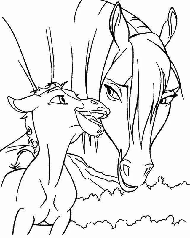 Çocuklar İçin Spirit Riding Boyama Sayfaları 