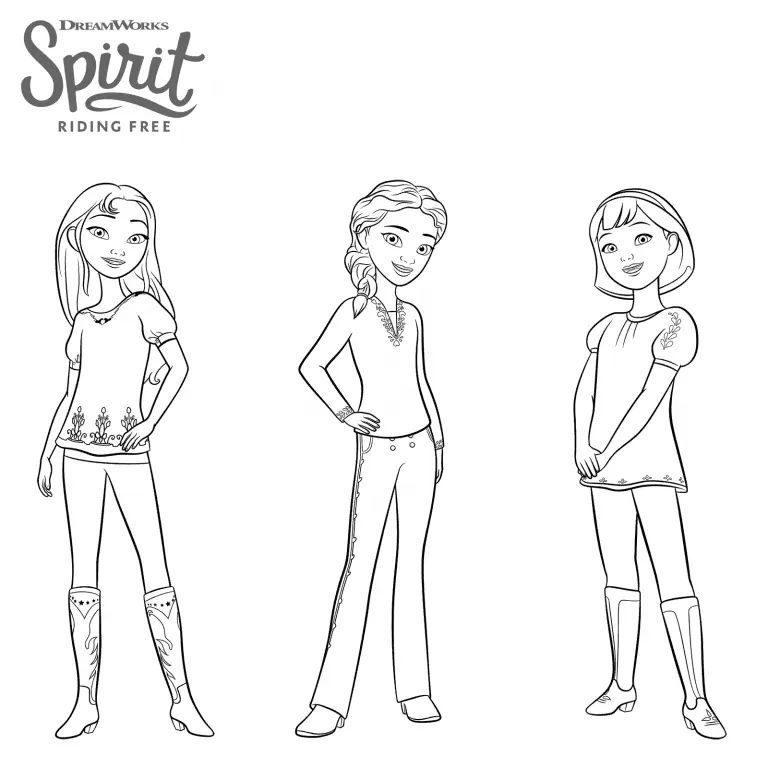 Çocuklar İçin Spirit Riding Boyama Sayfaları 
