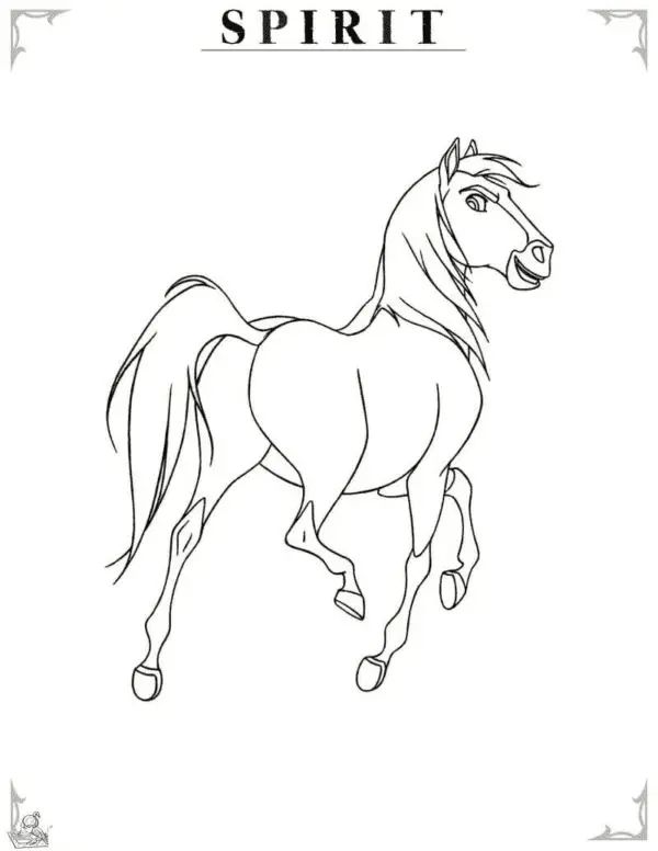 Çocuklar İçin Spirit Riding Boyama Sayfaları 