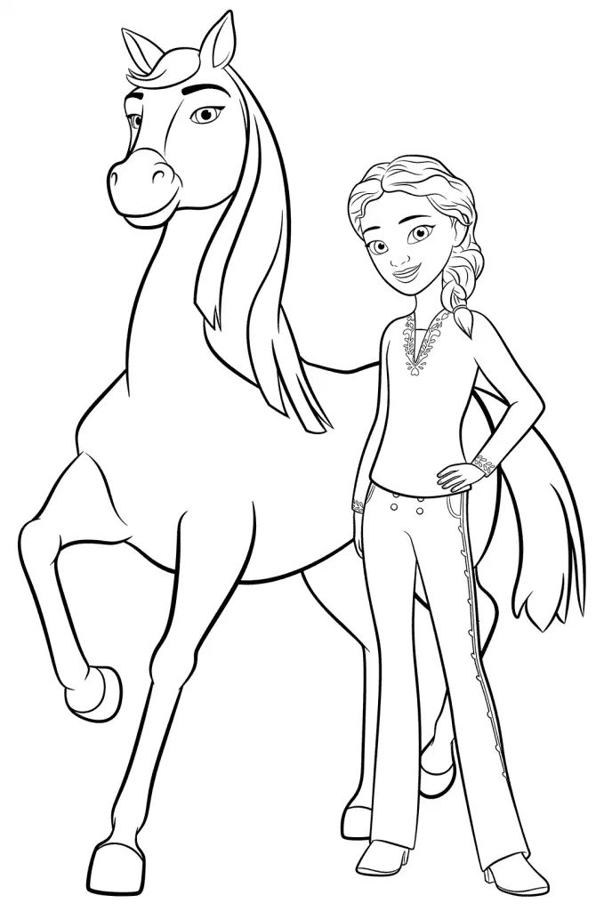 Çocuklar İçin Spirit Riding Boyama Sayfaları 