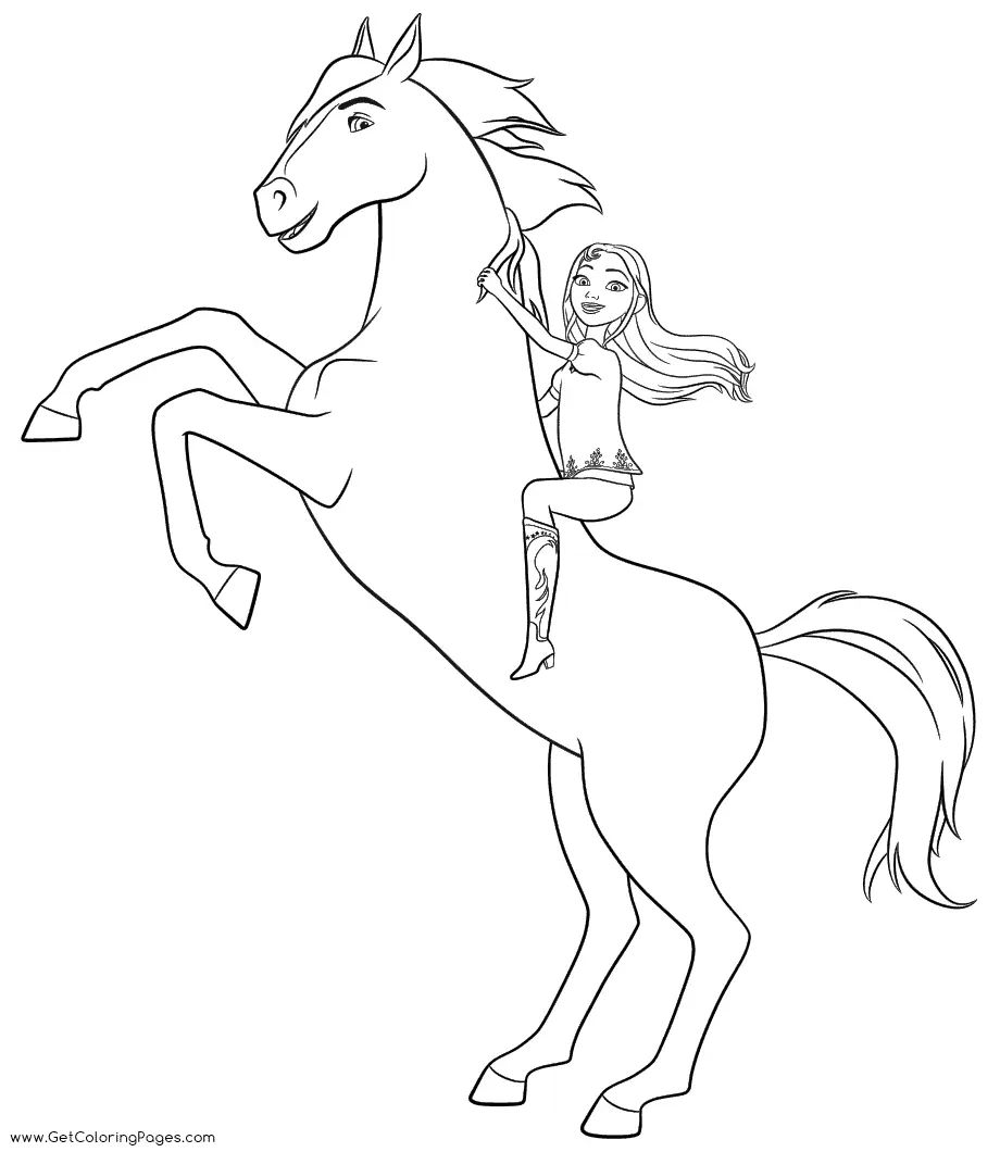 Çocuklar İçin Spirit Riding Boyama Sayfaları 