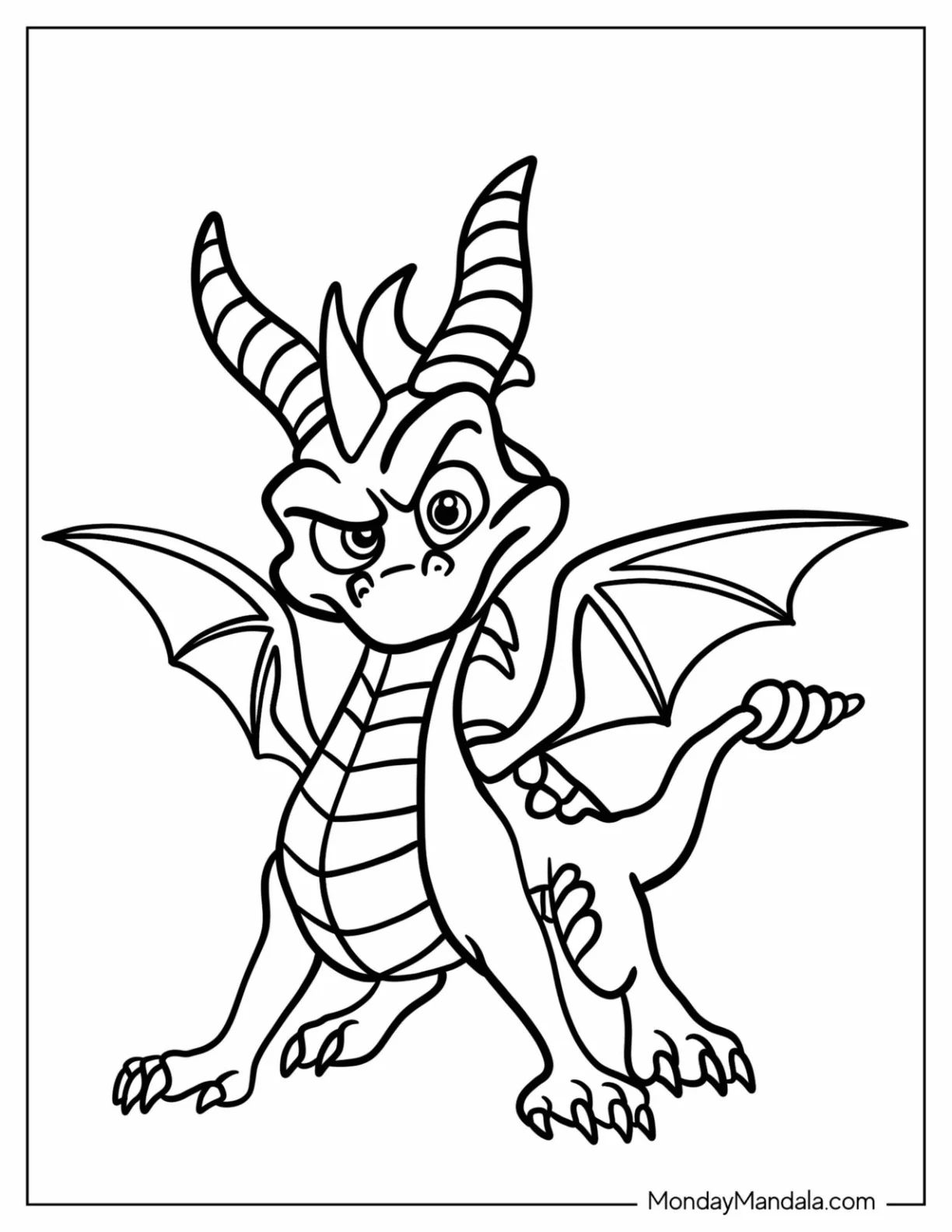 Çocuklar İçin Spyro Boyama Sayfaları 