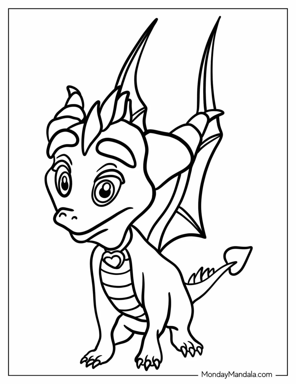 Çocuklar İçin Spyro Boyama Sayfaları 