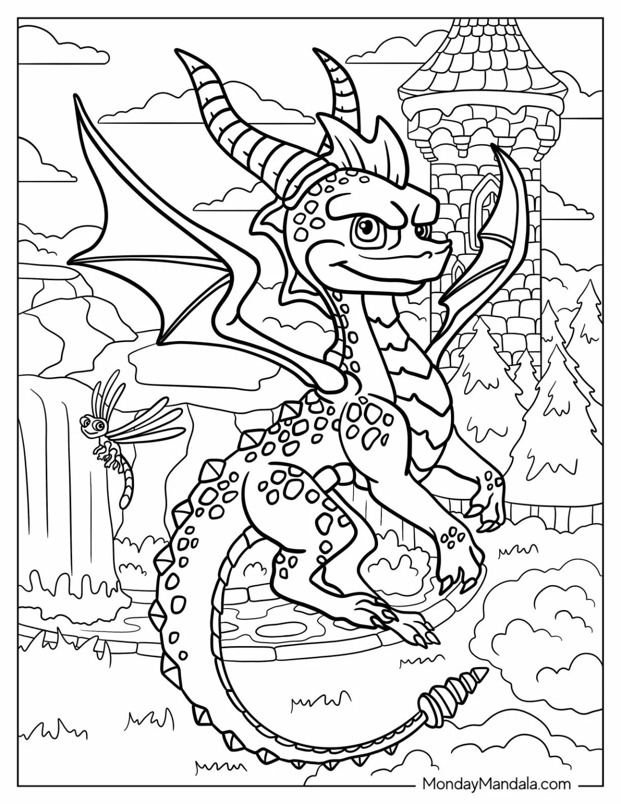 Çocuklar İçin Spyro Boyama Sayfaları 
