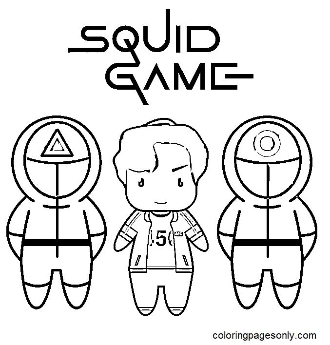 Çocuklar İçin squid-game-1 Boyama Sayfaları 