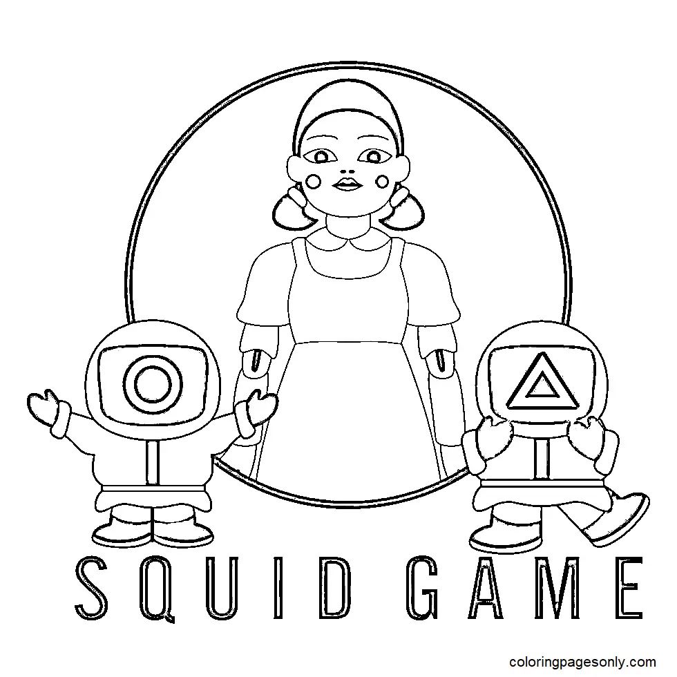 Çocuklar İçin squid-game-1 Boyama Sayfaları 