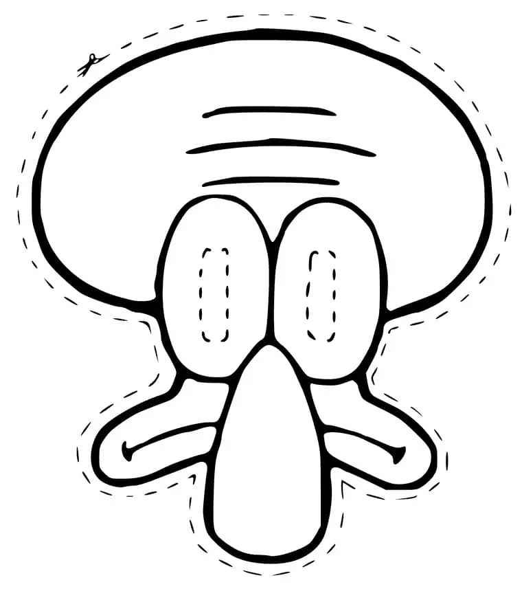 Çocuklar İçin Squidward Boyama Sayfaları 