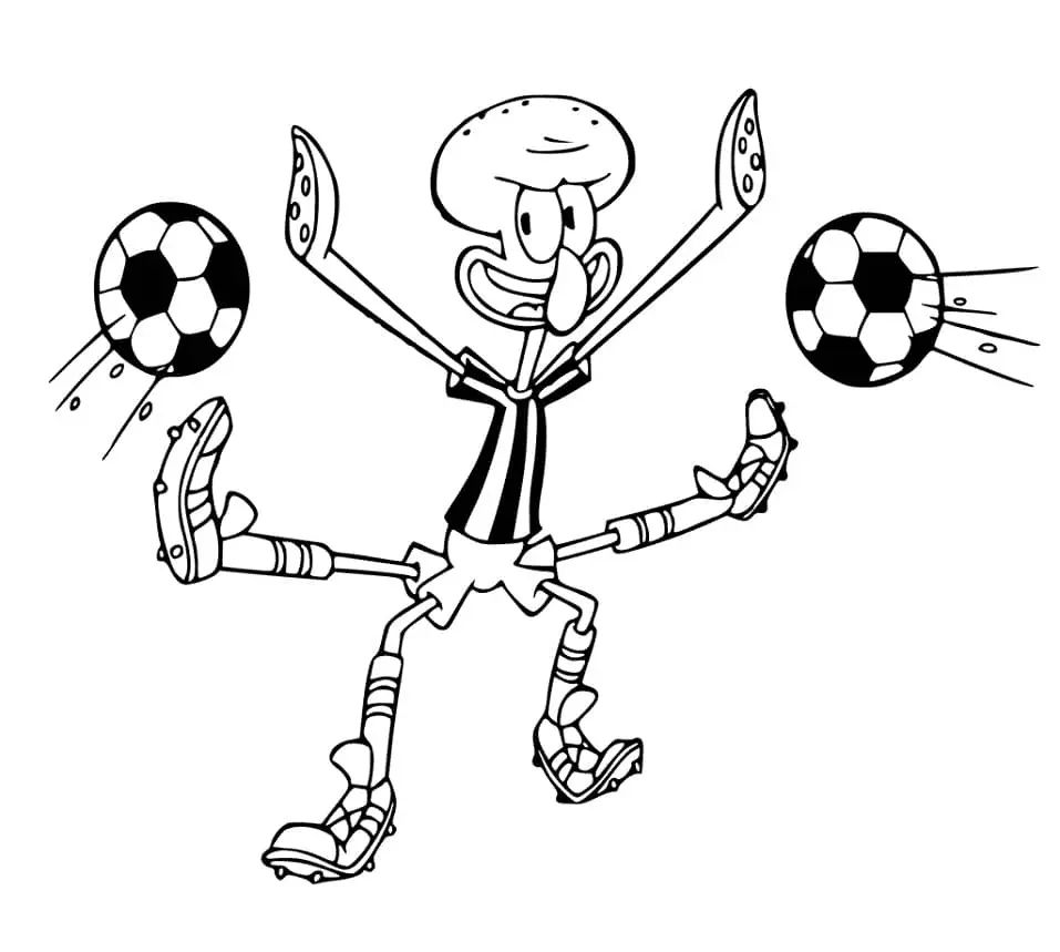 Çocuklar İçin Squidward Boyama Sayfaları 