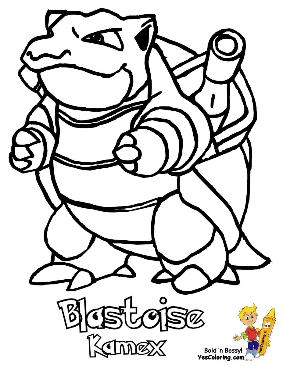 Çocuklar İçin Squirtle Boyama Sayfaları 