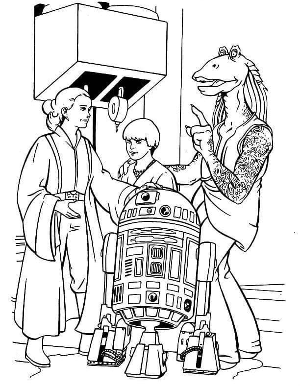 Çocuklar İçin Star Wars Boyama Sayfaları 