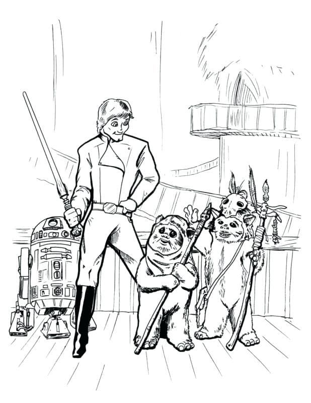Çocuklar İçin Star Wars Boyama Sayfaları 