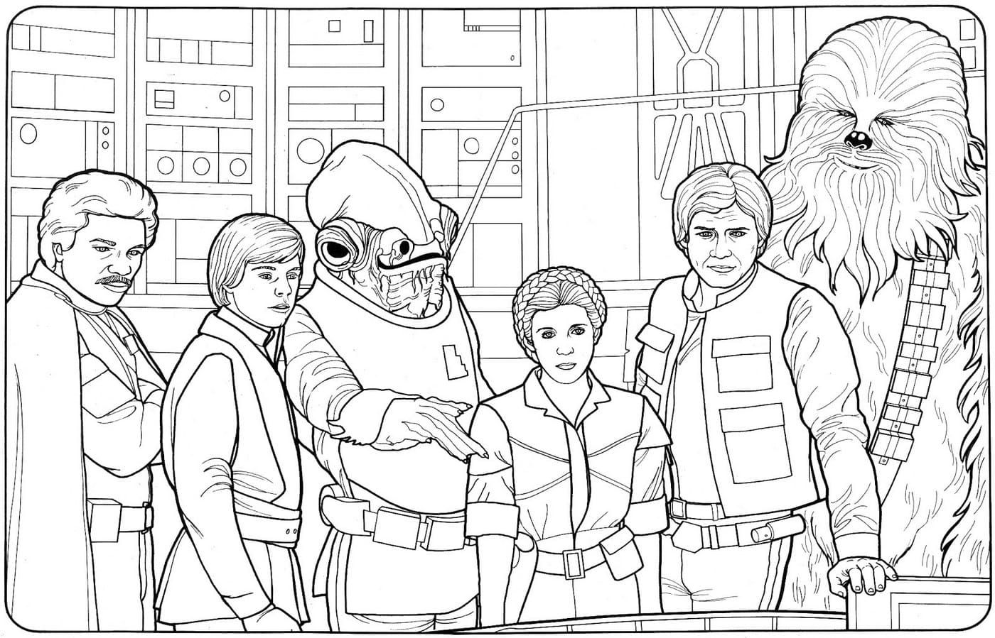 Çocuklar İçin Star Wars Boyama Sayfaları 
