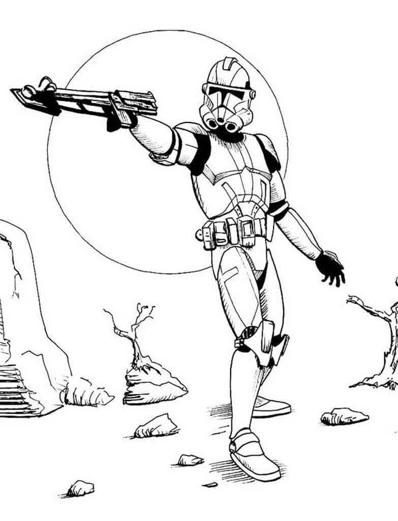 Çocuklar İçin Star Wars Boyama Sayfaları 