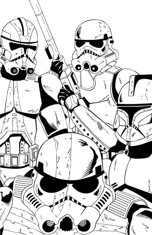 Çocuklar İçin Star Wars Boyama Sayfaları 