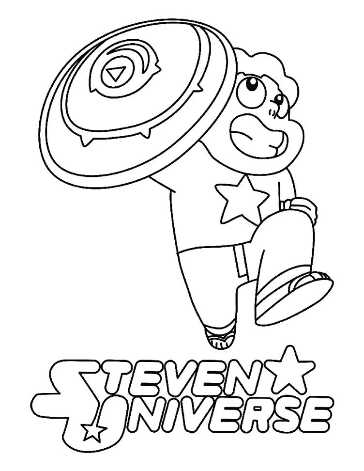 Çocuklar İçin Steven Universe Boyama Sayfaları 