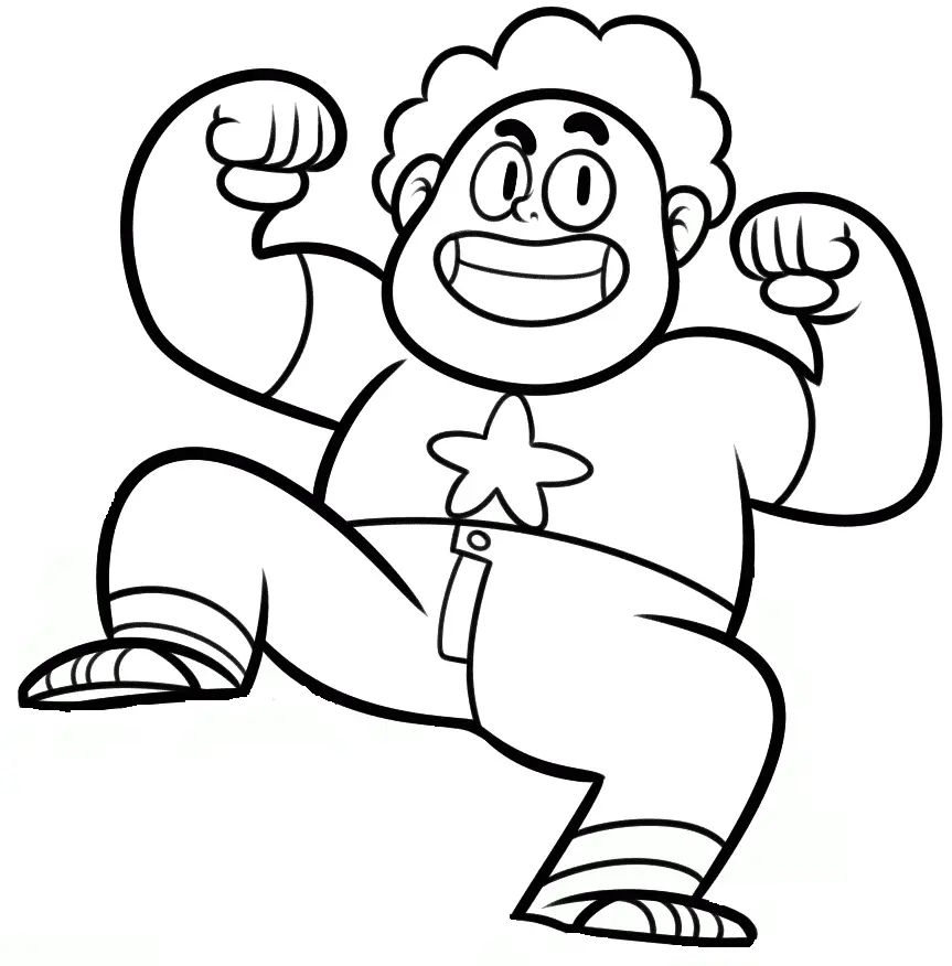 Çocuklar İçin Steven Universe Boyama Sayfaları 