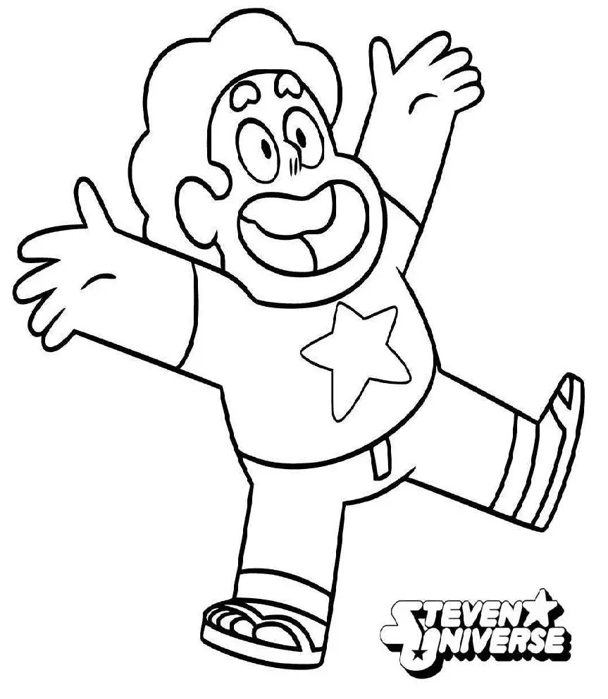 Çocuklar İçin Steven Universe Boyama Sayfaları 