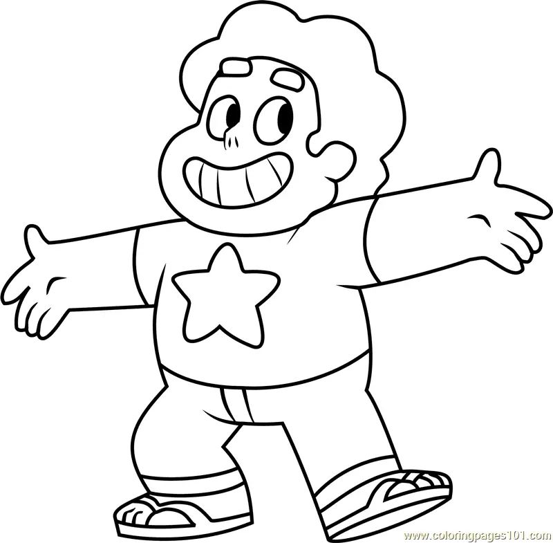 Çocuklar İçin Steven Universe Boyama Sayfaları 