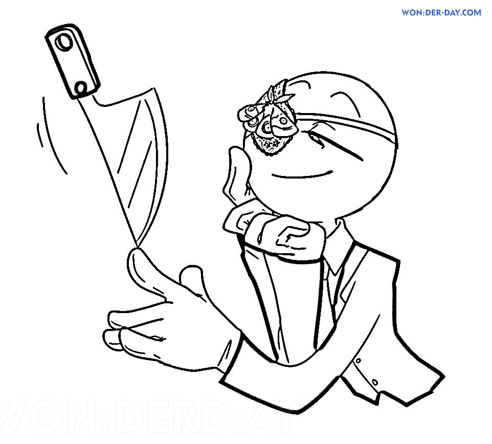 Çocuklar İçin Stickman Boyama Sayfaları 