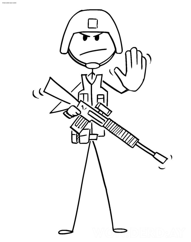 Çocuklar İçin Stickman Boyama Sayfaları 