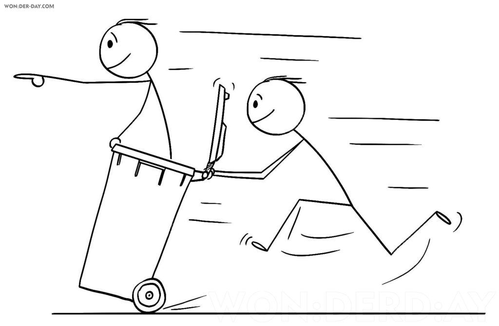 Çocuklar İçin Stickman Boyama Sayfaları 