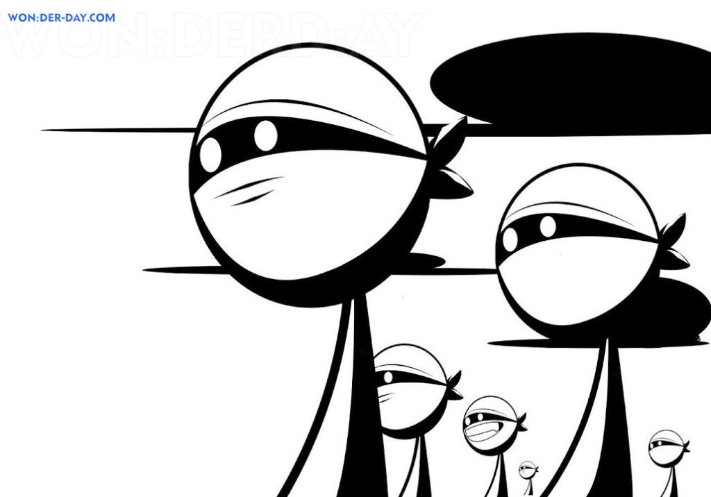Çocuklar İçin Stickman Boyama Sayfaları 