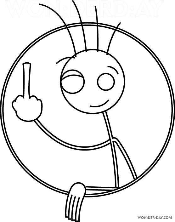 Çocuklar İçin Stickman Boyama Sayfaları 