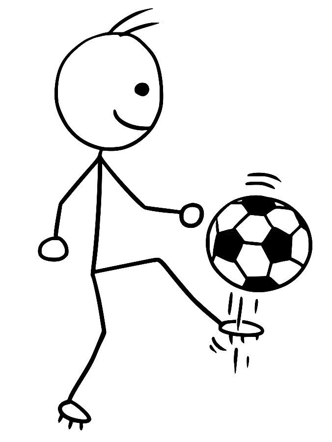 Çocuklar İçin Stickman Boyama Sayfaları 