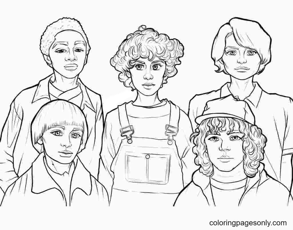 Çocuklar İçin Stranger Things Boyama Sayfaları 